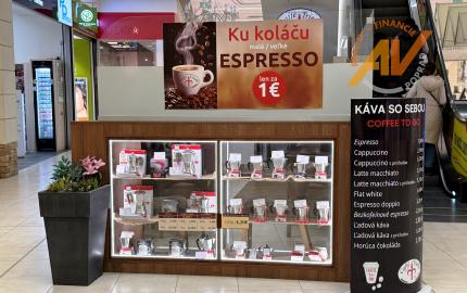 ODSTÚPENIE ZABEHNUTEJ KAVIARNE – Caffé Trieste, OC Fórum Poprad