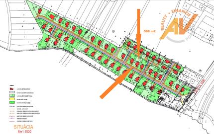Pozemok IBV Strážky - Hraničná 588 m²