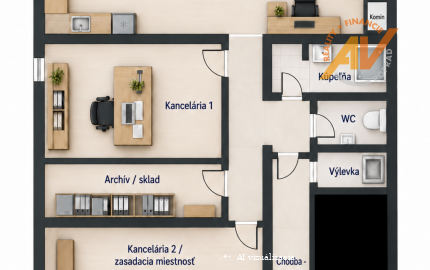 NA PRENÁJOM | Kancelárske a administratívne priestory 90 m² – Kežmarok