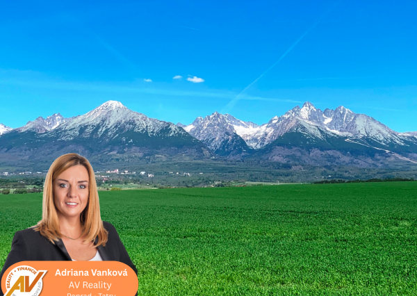 PREDAJ slnečný stavebný pozemok 597 m2 s krásnym výhľadom na Tatry