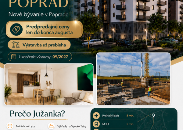 AV REALITY -  nový projekt bývania JUŽANKA V POPRADE