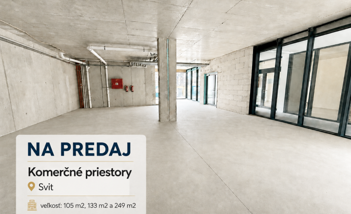 KOMERČNÉ PRIESTORY NA PREDAJ – BAŤOVE REZIDENCIE, SVIT - fotografia 1