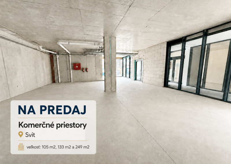 KOMERČNÉ PRIESTORY NA PREDAJ – BAŤOVE REZIDENCIE, SVIT
